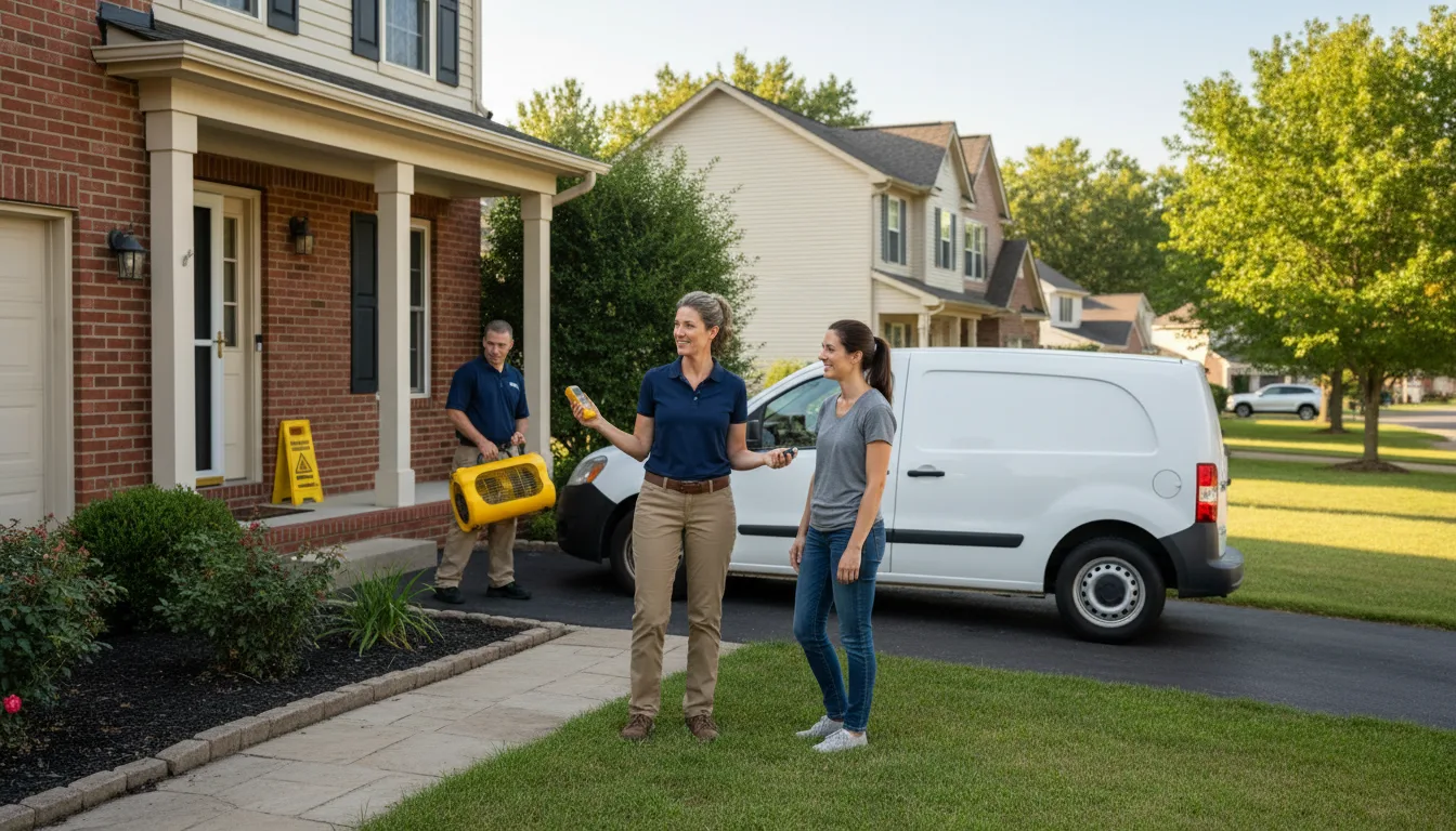 Residential water damage restoration in Clarendon Hills, IL